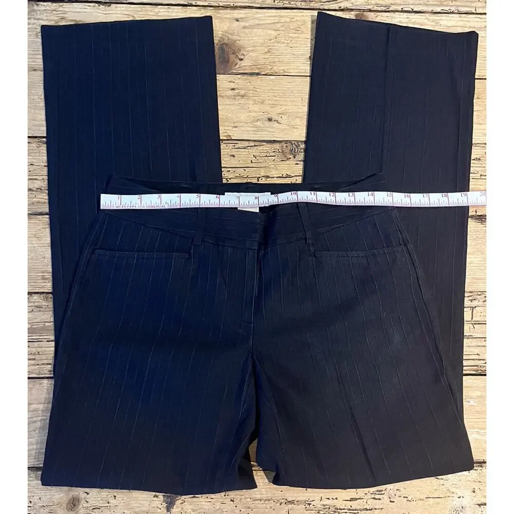 Michael Kors Womens Size 2 Black with Stripes Flared Dress Pants